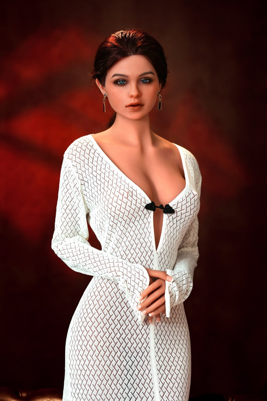 5ft5 / 166cm Movable Jaw Silicone Elegant Sex Doll - Orange In丨Susie