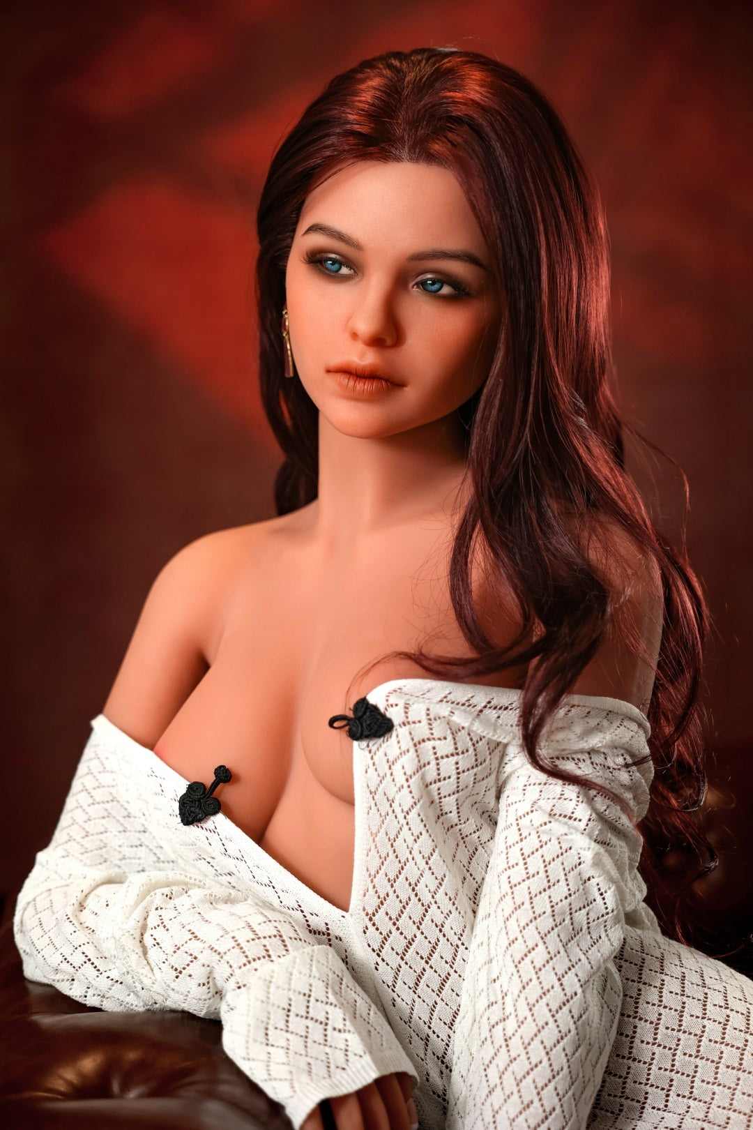 5ft5 / 166cm Movable Jaw Silicone Elegant Sex Doll - Orange In丨Susie