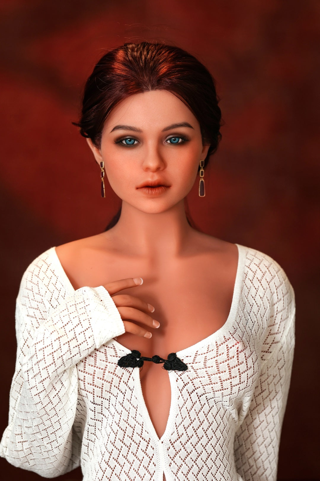 5ft5 / 166cm Movable Jaw Silicone Elegant Sex Doll - Orange In丨Susie