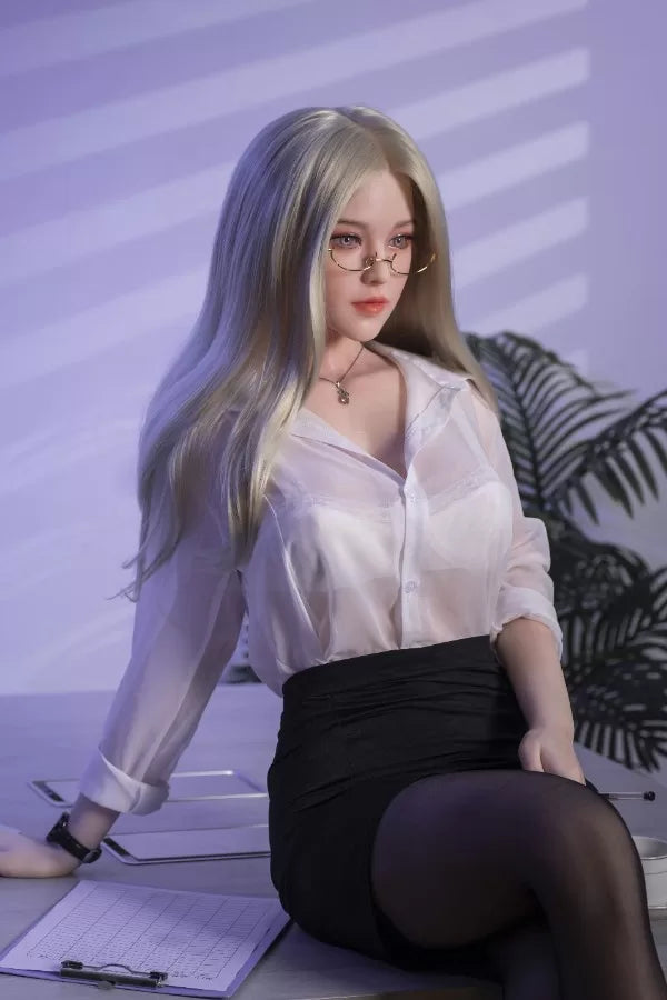 160cm / 5ft3 Office Worker Full Silicone Sexy Sex Doll - Dime Doll: Jolene