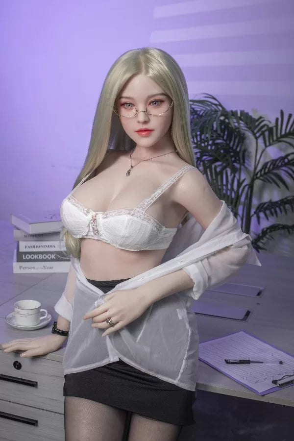 160cm / 5ft3 Office Worker Full Silicone Sexy Sex Doll - Dime Doll: Jolene