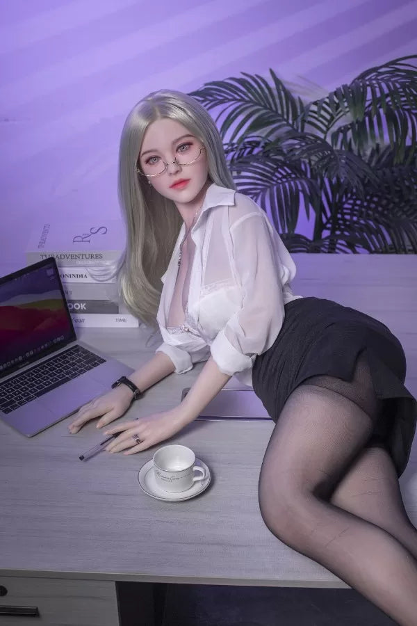 160cm / 5ft3 Office Worker Full Silicone Sexy Sex Doll - Dime Doll: Jolene