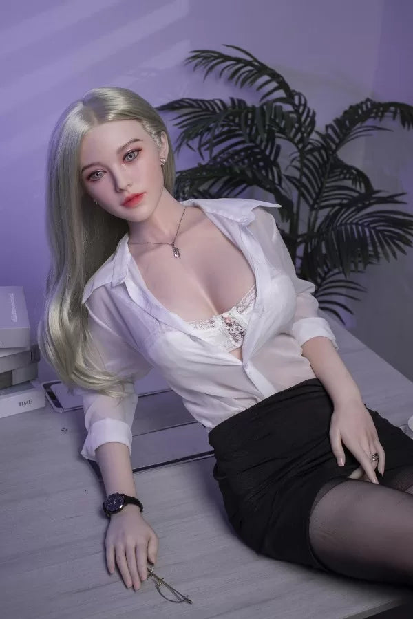 160cm / 5ft3 Office Worker Full Silicone Sexy Sex Doll - Dime Doll: Jolene