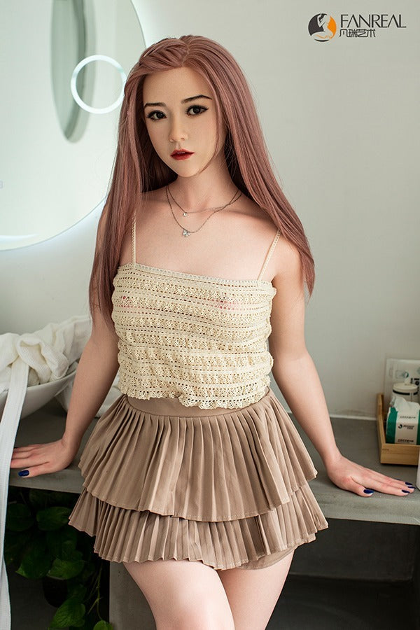 158cm / 5ft2 C-cup Small Breasts Silicone Life Size Sex Doll - FanReal Doll: Qian