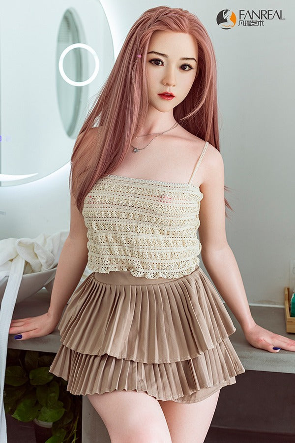 158cm / 5ft2 C-cup Small Breasts Silicone Life Size Sex Doll - FanReal Doll: Qian