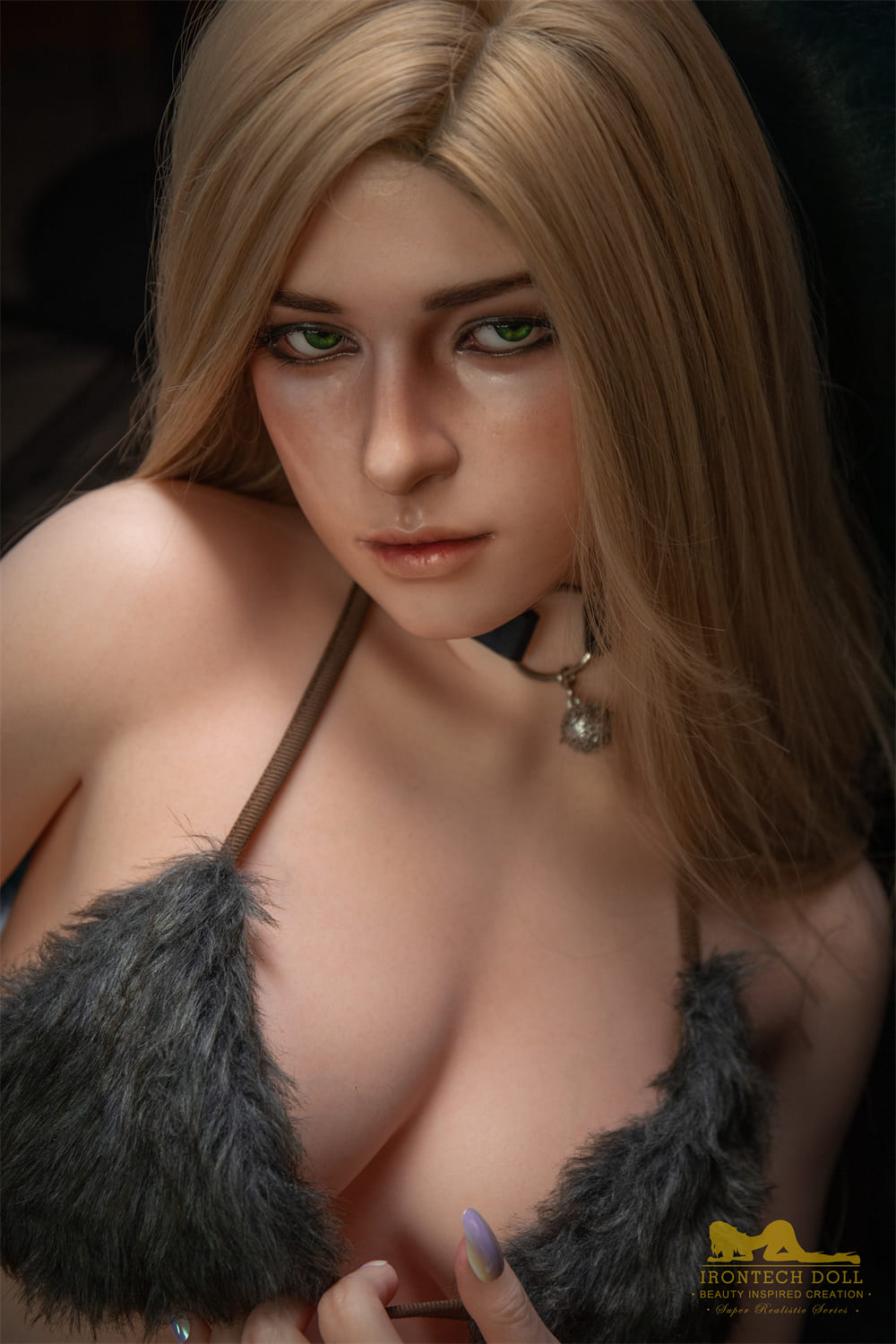 163cm / 5ft4 B-cup Blonde Silicone Furry Sex Doll - Irontech Doll Marina