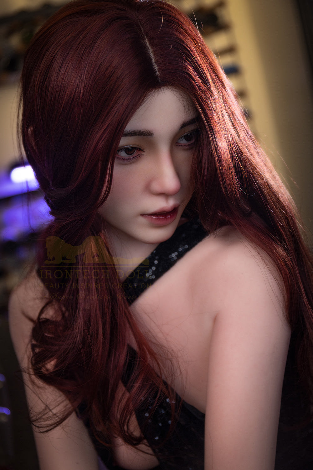 163cm / 5ft4 B-cup Red Hair Sexy Cheongsam Silicone Sex Doll - Irontech Doll: Lexi