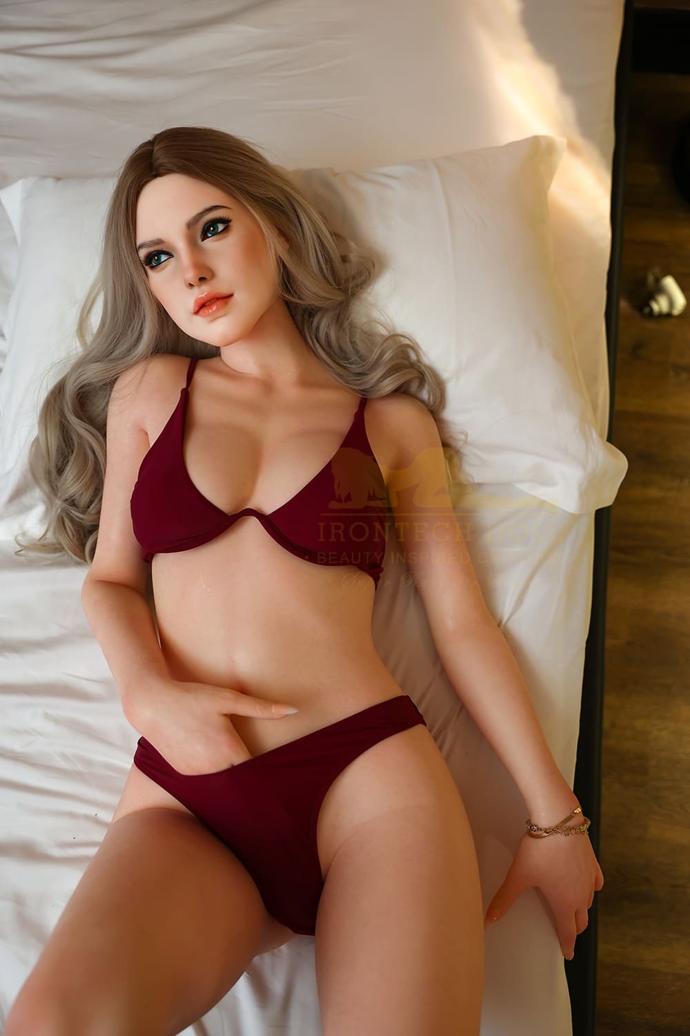 163cm / 5ft4 Blonde B-cup Silicone Small Chest Sex Doll - Irontech Doll: Heidi