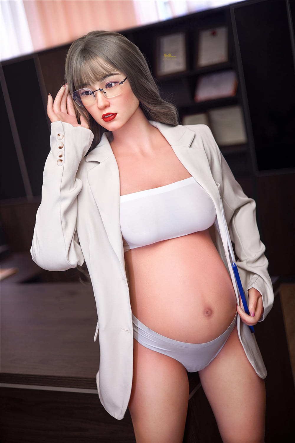 5ft2 / 158cm D-Cup Mature Women Full Silicone Pregnant Sex Doll - Irontech Doll Betty