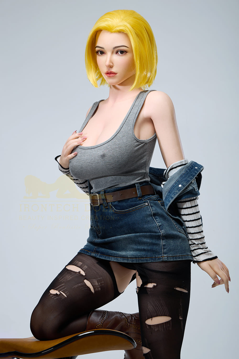 5ft3 / 159cm G-Cup Curvy Body  Silicone Japanese Sex Doll - Irontech Doll Jill