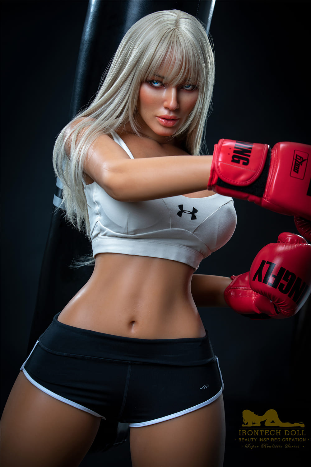 5ft5 / 164cm Taned Silicone Hot Sale Sex Doll Boxing Set - Irontech Doll Hedy