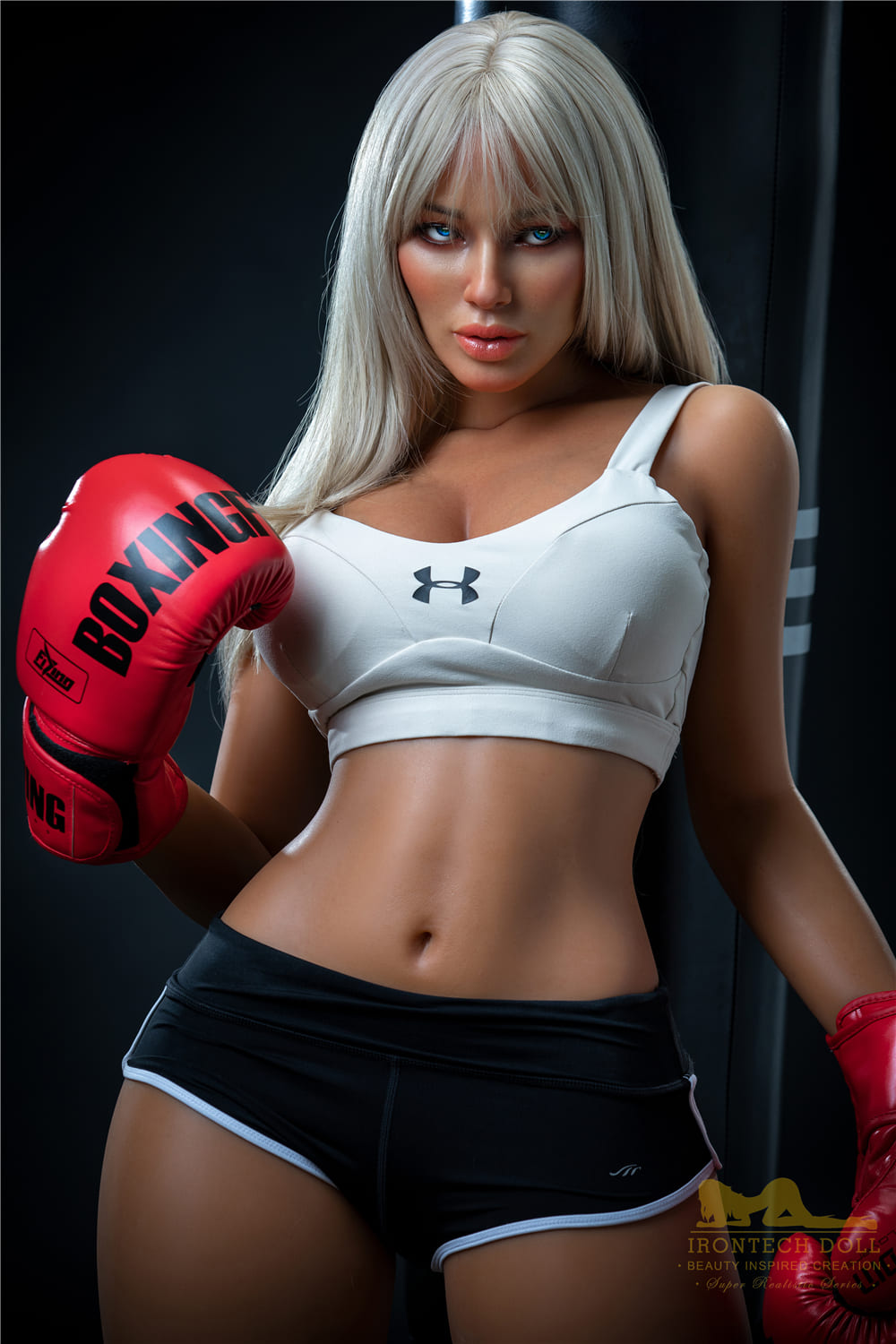 5ft5 / 164cm Taned Silicone Hot Sale Sex Doll Boxing Set - Irontech Doll Hedy