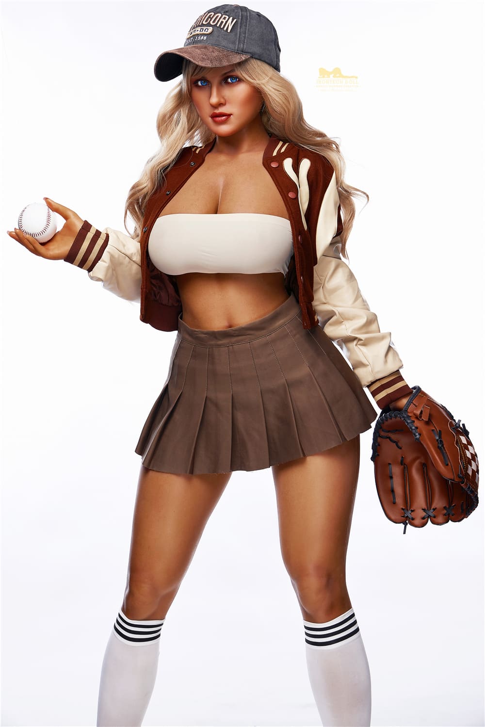 5ft5 / 165cm Play Baseball Fitness Silicone Blonde Sex Doll - Irontech Doll Hazel