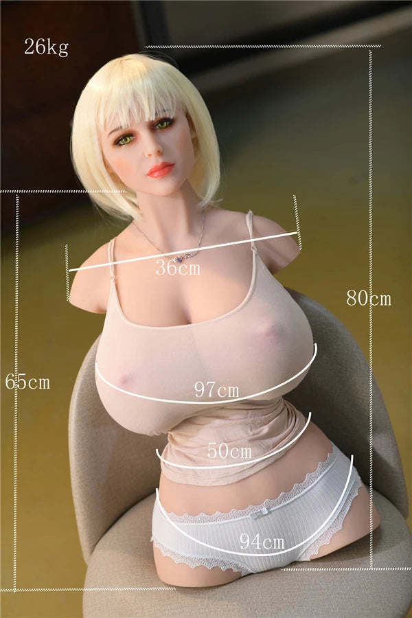 2.62ft/80cm New Sex Doll Torso With Head - Rylie