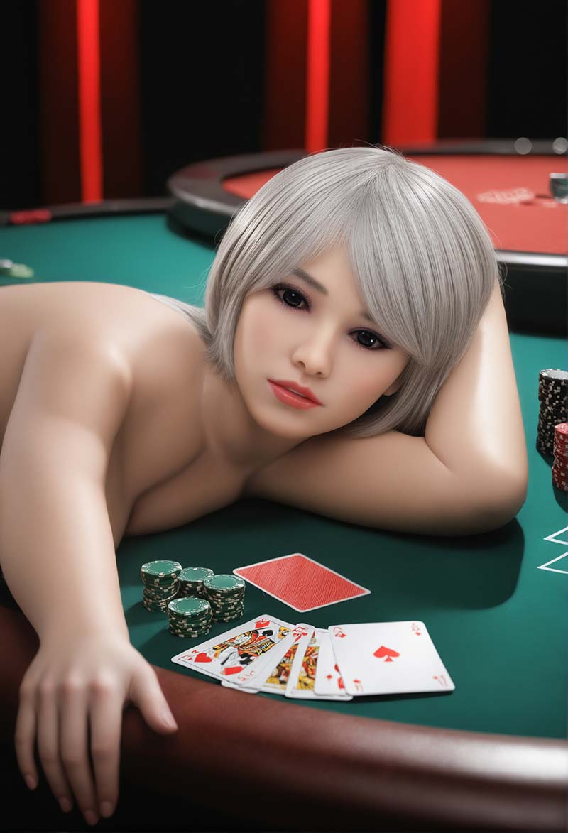 In Stock 5.21ft / 159cm White Hair Fat Sex Dolls - Elysia